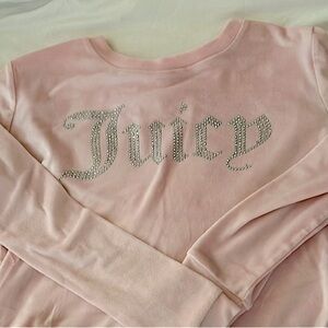 Vintage Juicy Couture Pink Velour Sweatshirt, size small